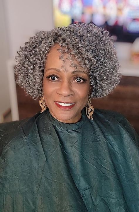 Crochet Braids by Twana's Amazon Page Salt And Pepper Crochet Hair Styles, Grey Crochet Hairstyles, Gray Crochet Hairstyles For Black Women, Salt And Pepper Braids Black Women, Crochet Braids Straight Hair, Grey Hair Braids, Healthy Black Hair, Coiling Natural Hair, Grey Hair Journey