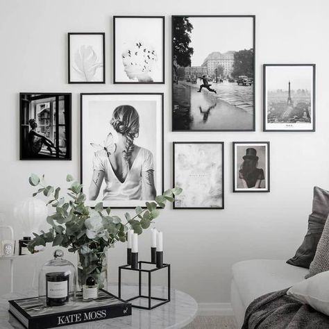 Picture Wall Living Room, Photowall Ideas, Gallery Wall Design, Design Ložnic, Wall Layout, Gallery Wall Layout, Photo Wall Decor, Photo Wall Gallery, Wall Ar