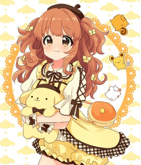 idolmaster imas idolm@ster im@s cinderella girls starlight stage deresute kirari moroboshi sanrio pompompurin Pompom Purin, Hello Sticker, Karakter Sanrio, Alien Drawings, Color Drawing Art, Hello Kitty Characters, Childrens Drawings, Hello Kitty Art, Hello Kitty Iphone Wallpaper