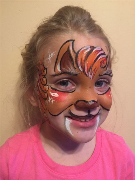 Pokémon Vulpix face paint - Painted Imagination Eevee Face Paint, Evee Pokemon Face Paint, Pokemon Face Painting, Pokeball Face Paint, Eevee Makeup Pokemon, Toddler Eevee Costume, Pokemon Faces, Kids Face Paint, Painting For Kids