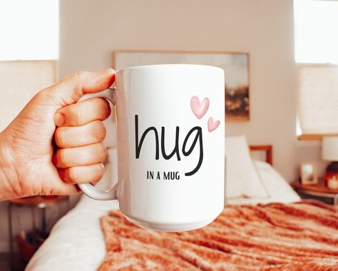 Cute Mugs For Boyfriend, Mug For Girlfriend, Hug Mugs, Coffee Is A Hug In A Mug, Cute Coffee Mugs For Boyfriend, Mug For Boyfriend, Long Distance Mugs, Boho Mug, Hug In A Mug