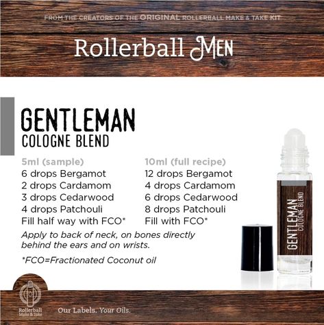 Essential Oil Cologne, Essential Oil For Men, Essential Oil Roller Bottle Recipes, Essential Oil Perfumes Recipes, Roller Bottle Recipes, Perfume Recipes, Oils For Men, Diy Essentials, Diy Kosmetik