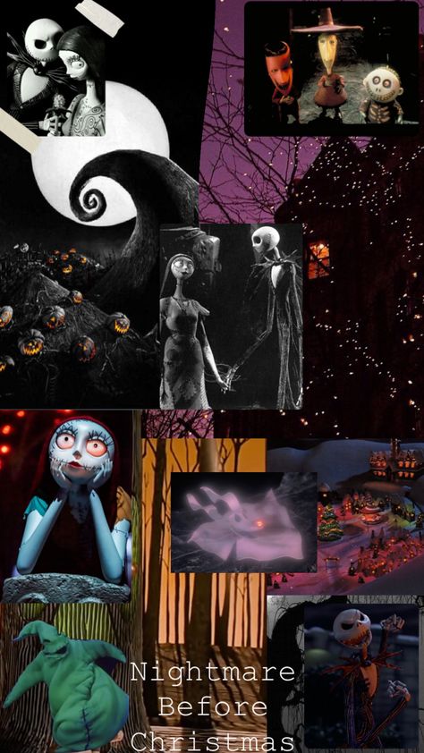 Nightmare Before Christmas Collage Wallpaper, Nightmare Before Christmas Collage, Long Live The Pumpkin Queen, Disney Moodboard, Monsieur Jack, Halloween Dollhouse, Beast Movie, Fit School, Nightmare Before Christmas Wallpaper