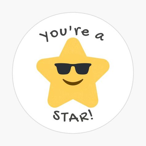 An encouraging sticker that’s perfect for students of all ages that are going back to school. Grab one today to gift to a student you know to show them how awesome you think they are. #Star #Cool #Student #School You Are A Star, Kid Sayings, You Tried Star, English Stickers, Stickers For Students, Types Of Kisses, Frame Wallpaper, Star Of The Week, Stickers Business