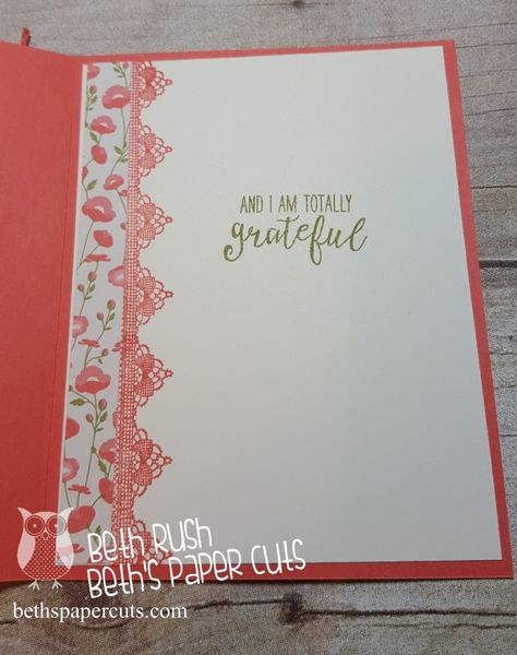 Decorating The Inside Of Cards, Stampin Up Grateful Bunch Card Ideas, Stampin Up Truly Grateful, Christmas Card Display, Card Decoration, Decorated Envelopes, Card Sentiments, Card Techniques, Spring Cards