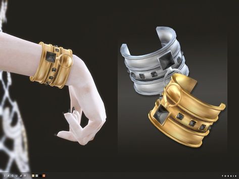 toksik - Jaguar Cuff Sims4 Accessories, Female Bracelets, Gold Arm Cuff, Arm Cuff Bracelet, Play Sims 4, Sims 4 Downloads, Sims 4 Update, Arm Bracelets, Art Deco Bracelet