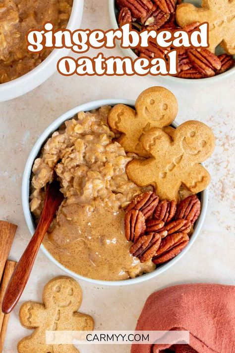 Gingerbread Oatmeal, Best Overnight Oats Recipe, Oatmeal Toppings, Make Ahead Breakfast Casserole, How To Make Gingerbread, Simple Breakfast, Yogurt Bowl, Lemon Poppyseed, Overnight Oats Recipe