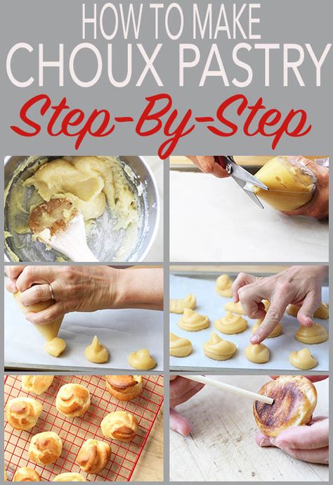 Cream Puff Recipe, Easy Sweets, Sweet Treats Desserts, Dessert Simple, French Pastry, Choux Pastry, British Baking, French Desserts, Pastry Dough