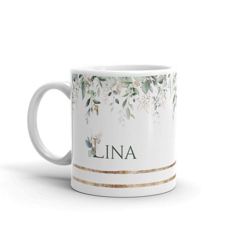 Alphabet Flowers, Letter Flowers, Alphabet Mugs, Gift For Architect, Monogram Mug, Personalized Coffee Cup, Floral Initial, Initial Name, Custom Cup