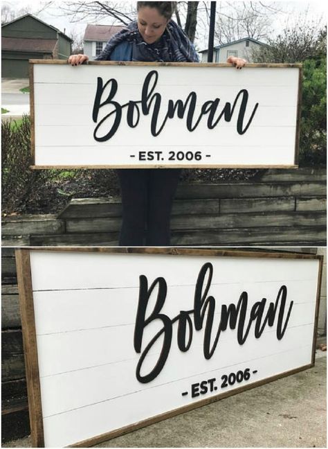 Personalized Shiplap Family House Sign Rustic Shiplap, Shiplap Sign, Farmhouse Look, Decor Signs, Wood Pallet Projects, Home Decor Signs, Country House Decor, Décor Diy, Diy Signs