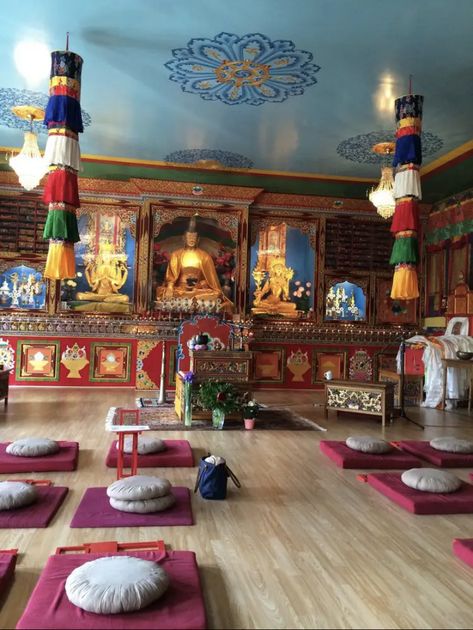 Monastery Interior, Buddhist Retreat, Tibet Art, Buddhist Shrine, Meditation Corner, Asian Inspiration, Gautama Buddha, Tibetan Art, Meditation Space