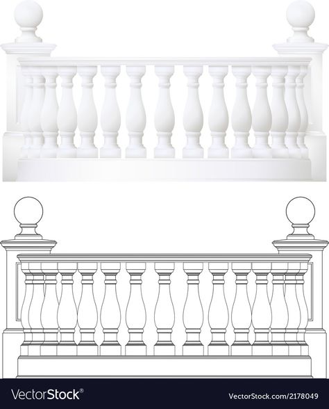 How To Draw A Balcony, Balcony Design Drawing, Balcony Art Drawing, Balcony Drawing Reference, Balcony Sketch, Art Dynamics, Balcony Illustration, Balcony Drawing, Paris Balcony