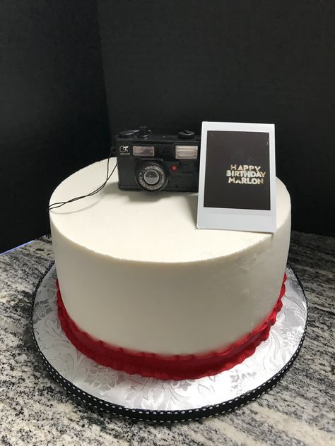 Camera themed Happy Birthday Cake Photographer Themed Party, Camera Theme Cake, Camera Cake, Camera Cakes, Happy Birthday Cake, Theme Cake, Happy Birthday Cakes, Cakes And More, Custom Cakes