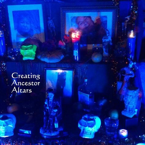 Ancestor Altars and shrines are a part of many different religions. They are present in Christian homes, Buddhist homes, Pagan homes, and even in Atheists' homes. They can be as simple as a glass of water and a picture of Grandpa, or given an entire room to spread out in. Ancestor Altar, Pagan Quotes, Different Religions, Hoodoo Spells, African Spirituality, Quote Artwork, Take Me To Church, Sacred Spaces, Glass Of Water