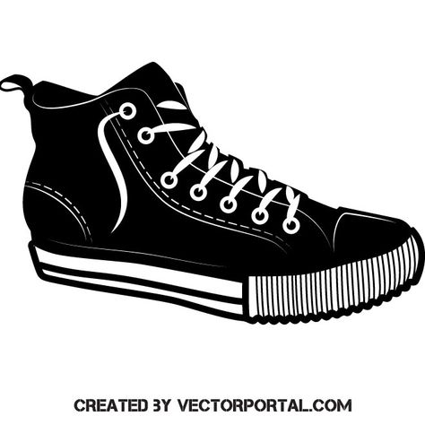 Sneaker silhouette clip art Sneaker Silhouette, Silhouette Clip Art, Free Vectors, Creative Commons, Free Clip Art, Rock Painting, Converse High Top Sneaker, Converse Chuck Taylor High Top Sneaker, Free Vector Images