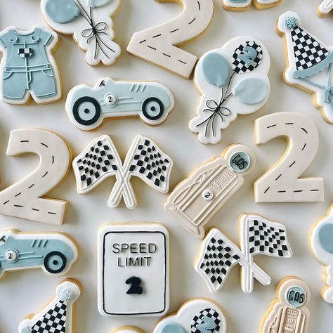 How cute is this 2Fast set that went to QLD last week! 🏁🚙 Everything by @boss_embossers_ 🙌🏼 . . . . . . #alloccasioncookies… | Instagram 2 Fast Birthday Cookies, Fast One Cookies, Baby Boy Second Birthday Ideas, Two Fast Cookies, First Birthday Cookies, 2nd Birthday Party For Boys, 2nd Birthday Boys, Second Birthday Ideas, Cars Theme Birthday Party