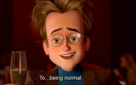 To being normal..Megamind as Bernard Megamind Human, Bernard Megamind, Glasses Guy, Dreamworks Trolls, Dreamworks Animation, Comedy Films, Film Art, Paramount Pictures, Character Modeling