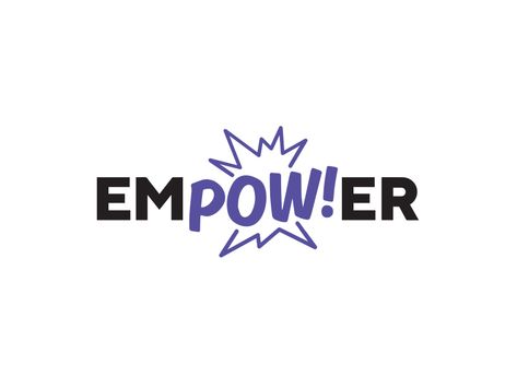 Empower Empowering Logo Design, Power On Logo, Hashtag Logo, Motion Ideas, Power Logo, Text Logo Design, Brand Ideas, Care Logo, Sanitary Pads