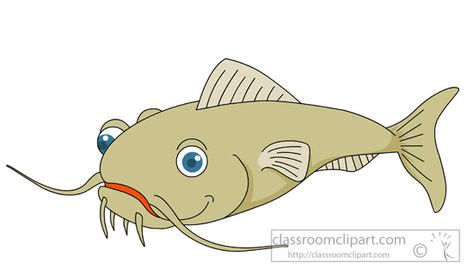 Catfish Character Design, Catfish Sketch, Catfish Clipart, Catfish Art, Mexican Cartoon, Salmon Clipart Fish, Clipart Animals, Fish Clipart, Classroom Clipart