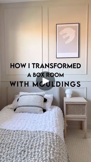 378K views · 3.3K reactions | Box Room Makeover with Panelling and Frenchic | Proof small rooms can carry panelling! 😍 Wall panelling is one of the easiest and most budget-friendly ways to transform a room. It's also a great way to... | By Frenchic Paint | Facebook Bedroom Moulding Wall, Moulding On Walls Bedroom, Boxroom Bedroom Ideas, Bedroom Paneling Ideas, Bedroom Molding Ideas, Bedroom Moulding, Chalk Wall Paint, Chicken Greek, Bedroom Transformation