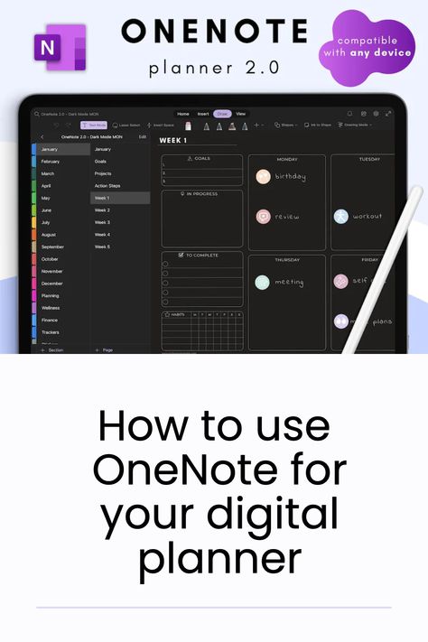 Using OneNote as a Dynamic Digital Planner travelplannertemplatenotion #happyplannerlayout Work Task Organization Time Management, One Note Tips And Tricks, How To Use One Note, One Note Hacks, One Note Templates Planner Free, How To Organize Work Notes, One Note Templates For Work, Microsoft Planner Tips, Free Onenote Templates