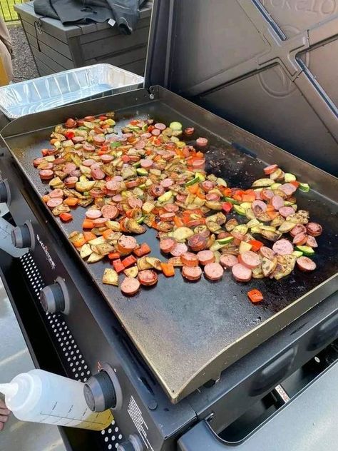 Blackstone Griddle - Recipes & Tips | Cowboy stir fry was a hit | Facebook Cowboy Stir Fry Blackstone, Cowboy Stir Fry, Blackstone Grill, Griddle Recipes, Blackstone Griddle, Camping Food, The Grill, Grilling Recipes, Stir Fry