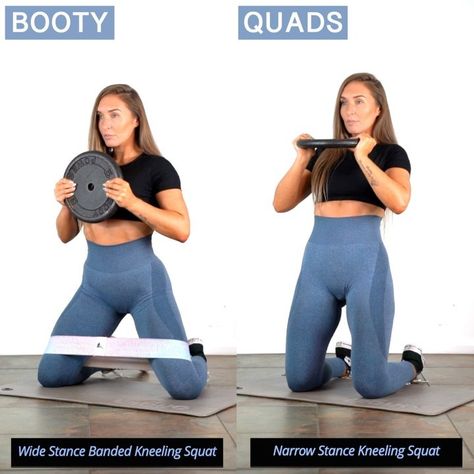 K I M F R E N C H 🇬🇧 NASM CPT on Instagram: “KNEELING SQUATS 🤔 And my 25% off sale details below ⬇️ . Do you feel kneeling squats working your glutes or quads? 🍑🦵🏻 Here is a little…” Knee Squats Glutes, Kneeling Squats Glutes, Kneeling Squat Benefits, Kneeling Squats Exercise, No Squat Glute Workout, Kneeling Exercises, Quick Leg Workout, Lunch Workout, Kneeling Squat