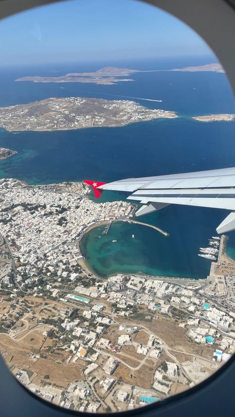 Mykonos Airport, Airport Vibes, Plane Flying, Fake Photos, Aura Quotes, Mykonos Island, Airplane Window, Vacation Goals, Mykonos Greece