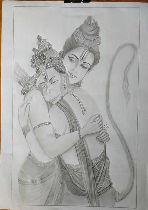 Video Drawing, Pencil Drawings Of Flowers, Ram Image, Design Art Drawing, Cute Love Photos, Sri Rama, Sketches Pencil, Hanuman Photos, Alien Girl