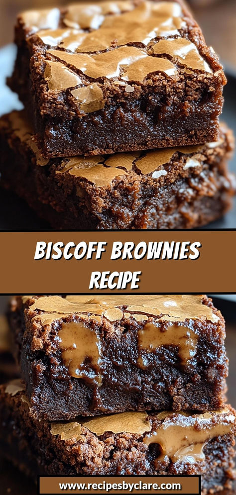 Indulge in these decadent brownies with a delicious Biscoff twist—rich, fudgy, and simply irresistible!

Ingredients:

½ cup unsalted butter
1 cup granulated sugar
½ cup Biscoff spread
½ cup Biscoff cookies, crushed
These brownies combine the classic fudgy texture with the unique, spiced flavor of Biscoff, creating a dessert that's truly indulgent! Dessert Recipes Biscoff, Biscoff Brownie Cake, Dessert Recipes With Biscoff Cookies, Biscoff Spread Recipes, Biscoff Cheesecake Brownies, Biscoff Desserts, Biscoff Brownies, Lotus Biscoff Brownies, Decadent Brownies