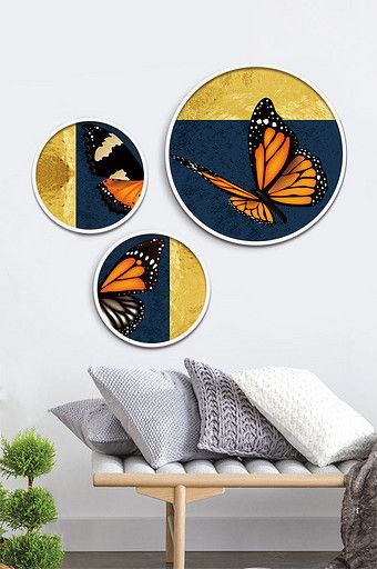 Canvas Painting Ideas For Drawing Room, Painting For Living Room On Canvas, Paintings For Restaurant, Living Room Canvas Painting Ideas, Living Room Painting Ideas, Butterfly Living Room, Circular Paintings, Round Canvas Art, Round Canvas Painting