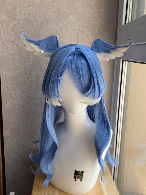 Vampire Biting Neck Reference, Demon Hairstyles, Character Hair Ideas, Anime Hair Wig, Anime Hairstyles Female, Hair In Ponytail, Hairstyles Wig, Hairstyles Female, Wigs Anime