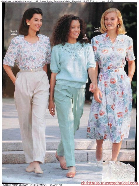 1991 Sears Spring Summer Catalog, Page 94 - Christmas Catalogs & Holiday Wishbooks 90s Fashion Catalog, Fashion 1990s, 90s Fashion Women, 80s And 90s Fashion, Fashion Design Patterns, 80s Outfit, 90's Fashion, 1990s Fashion, Century Clothing