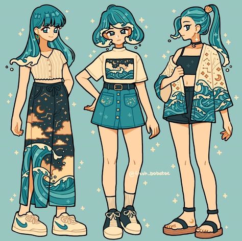 by fresh_bobatae Fresh_bobatae Art, Hiasan Bilik Tidur, Arte Do Kawaii, Art Outfits, Clothing Sketches, Cartoon Girls, Your Favorite, Clothing Design Sketches, Gif Lucu