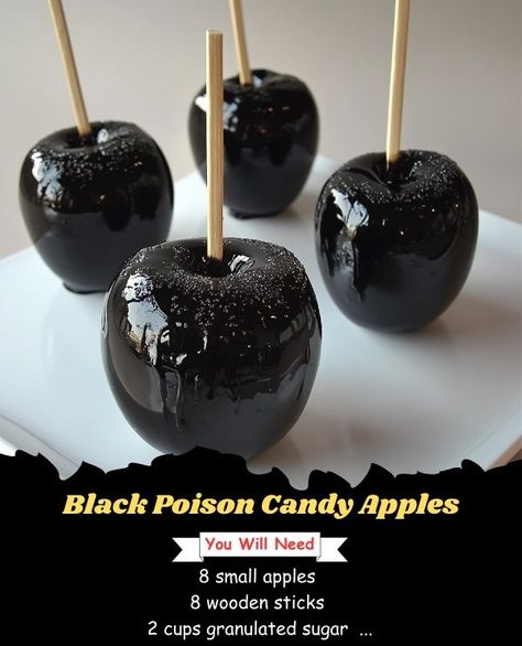 Black Candy Apples, Black Candy, Candy Apple, Secret Recipe, Candy Apples, Granulated Sugar, Corn Syrup, 2 Cups, Syrup