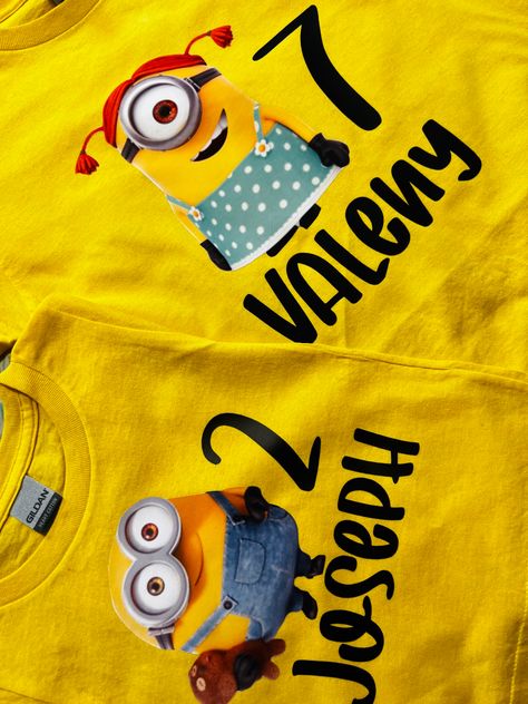 Tshirts Minions Party Ideas, Minions Party, Minion Party, Custom Tshirts, Party Ideas, Sports Jersey, Sports, T Shirt, Minions