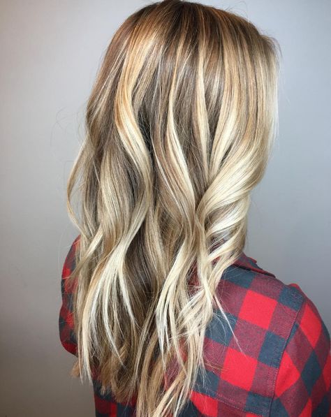 Gorgeous wheat and bright blonde balayage by Aveda artist Daniel James of Asha Salonspa. Aveda Blonde Hair Color, Aveda Formulas, Aveda Blonde, Bright Blonde Balayage, Blonde Hair Color Chart, Blonde Colors, Adam Reed, Aveda Hair Color, Sunny Hair