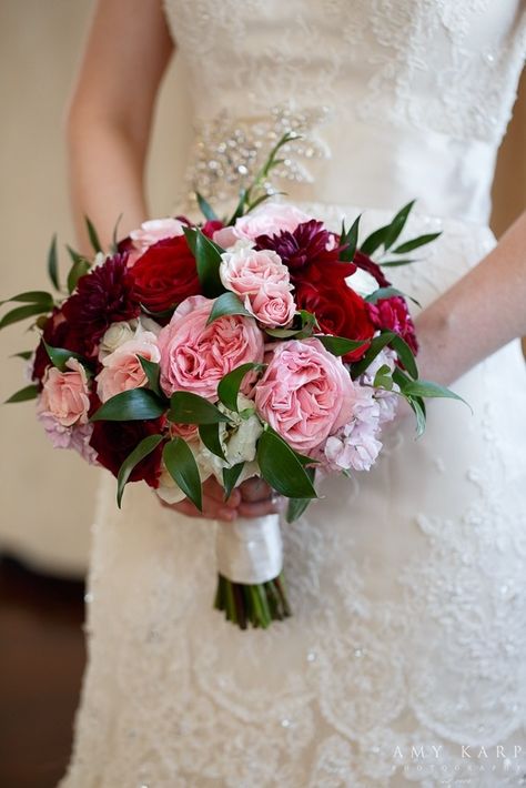 Red & Pink Wedding www.significanteventsoftexas.com Red Pink Wedding, Pink And White Wedding Bouquet, Pink Rose Wedding Bouquet, Pink Rose Wedding, Pink And White Wedding, Red Bouquet Wedding, Rose Wedding Bouquet, Summer Bouquet, Hand Bouquet