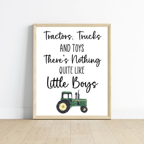 tractors, trucks, and toys, there’s nothing quite like boys, tractor boy bedroom decor, nursery art, 11x14, one digital download, printable Tractor Kids Room, Boys Tractor Bedroom, Tractor Printable, Tractor Bedroom, Tractor Room, Tractor Nursery, Boy Bedroom Decor, Boy Toddler Bedroom, Nursery Room Inspiration