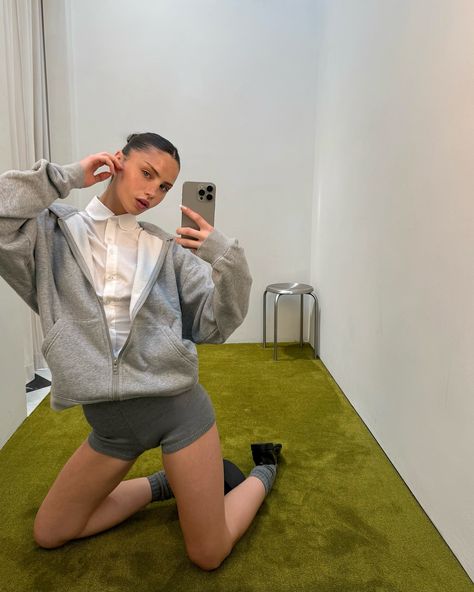 GUIZIO ‘24: calesia knit short ◦ liana top ◦ zip up hoodie ◦ delia sweater ◦ cozy socks Zip Hoodie Outfit, Vintage Poetry, Dope Fits, Cozy Socks, Knit Short, Cool Fits, Hoodie Outfit, Knit Shorts, Cute Fits