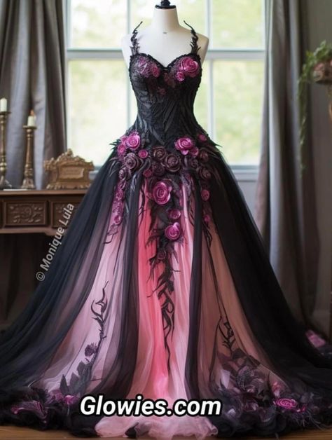 Monique Lula, Sweetheart Bridal, Victorian Wedding Dress, Fairytale Gown, Magical Dress, Purple Wedding Dress, Black Wedding Dress, Fantasy Dresses, Dream Wedding Ideas Dresses