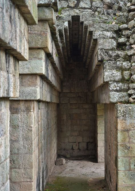 Copán: Ballcourt (Structure 10, corbel arch) Corbel Arch, Ancient Maya, Fire Surround, Ancient Technology, Egypt, Art Nouveau, Places To Go, Arch, The First