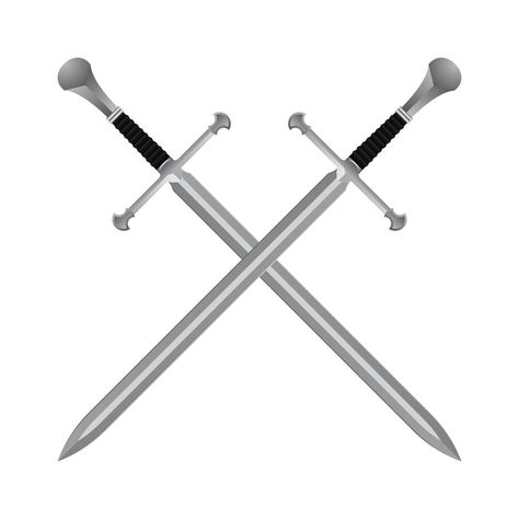 Crossed Swords Tattoo, Swords Tattoo, Crossed Swords, Hand Drawing Reference, Cross Tattoo, Finger Tattoos, The Witcher, Swords, Digital Image