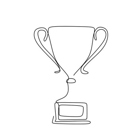 Trophy Drawing, Winning Trophy, Winner Trophy, Football Lines, Ux Design Principles, Sports Drawings, Mentor Program, Nurse Art, Single Line Drawing