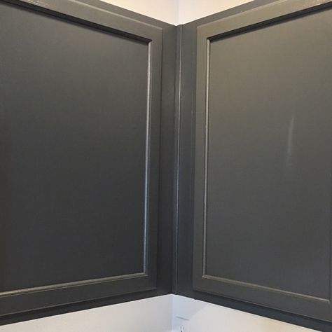 Benjamin Moore Black Kitchen Cabinet Colors - Petite Modern Life Benjamin Moore Black Satin, Benjamin Moore Black, Benjamin Moore Wrought Iron, Different Light Bulbs, Black Kitchen Cabinet, Black Apartment, Kitchen Cabinet Color, Kendall Charcoal, Wit And Delight