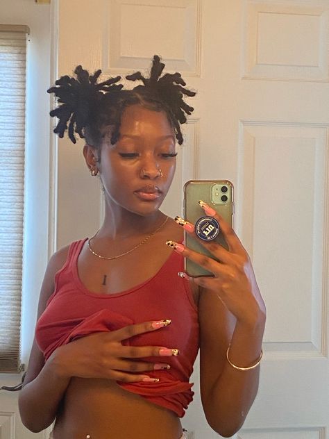 Locs With Jewelry Black Women, Short Locs Women, Styles For Short Locs For Women, Short Locs Black Women, Locs Styles For Black Women, Short Loc Styles For Women, Short Locs Hairstyles For Women, Black Women With Locs, Locs Natural Hair