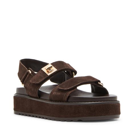 PRICES MAY VARY. Flatform sandal Ankle strap with stay-put and turnlock closure Adjustable stay-put front strap Y2k Sandals, Raffia Sandals, Womens Gladiator Sandals, Flatform Sandals, Footbed Sandals, Easter Shopping, Black Platform, Chunky Platform, Brown Sandals