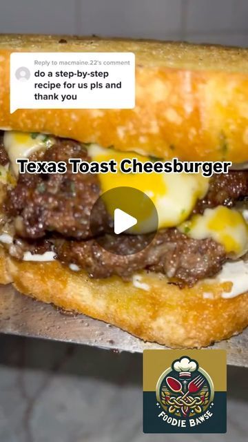 FoodieBawse on Instagram: "Texas Toast Cheesburger Yummy!!!
Recipe @clearly.crystal.cooks 

#texastoastcheeseburger  #cheeseburger #burger #burgerlover  #burgertime #burgerlife  #explore #foryou #foodinsta #foodinspiration #foodstagram #foodlover #dinnerideas #dinnerrecipes #womenwhocook #menwhocook #homemadecooking #cookingathome  #cookwithme #letscook #thursdayvibes #thursdaydinner #sundaydinner #familydinner #foodie #yummyfood #deliciousfood #foodpics #foodvideos #recipeoftheday" Burgers On Texas Toast, Texas Toast Sandwich Ideas, Butter Burger, Butter Burgers, Double Cheeseburger, Texas Toast, Toast Sandwich, Sunday Dinner, Burger Recipes