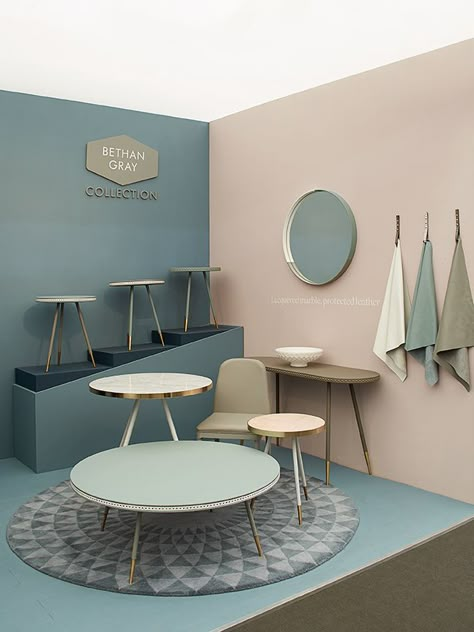 Bethan Gray, Display Visual Merchandising, Room Color Combination, Wall Color Combination, Living Room Wall Color, Bedroom Color Combination, Pastel Home Decor, Room Wall Colors, Showroom Design