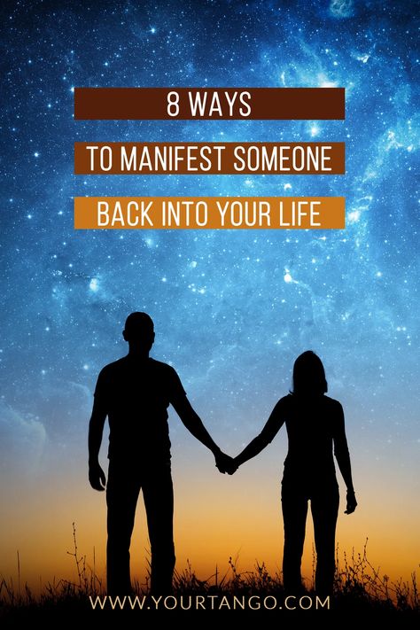 When you want a person back in your life, it's essential to visualize and stay positive. Here's how to manifest someone back into your life in 8 steps. How To Manifest A Person Back Into Your Life, Manifesting Someone Back Into Your Life, Manifest Someone Back Into Your Life, Manifest A Person Back, Manifest Someone, Ways To Manifest, Let It Die, Clever Comebacks, Honeymoon Phase